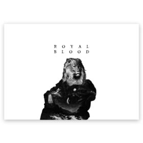Поздравительная открытка Royal Blood: в городе Новоалтайск, 100% бумага | плотность бумаги 280 г/м2, матовая, на обратной стороне линовка и место для марки
 | rock | royal blood | royalblood | бена тетчер | группы | майк керр | музыка | рок | роял блад