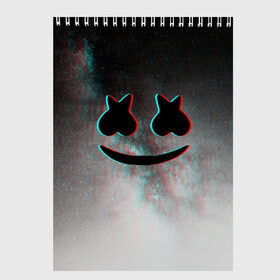 Скетчбук с принтом Marshmello в городе Новоалтайск, 100% бумага
 | 48 листов, плотность листов — 100 г/м2, плотность картонной обложки — 250 г/м2. Листы скреплены сверху удобной пружинной спиралью | christopher comstock | dj | marshmello | music | диджей | клубная музыка | клубняк | крис комсток | логотип | маршмеллоу | музыка