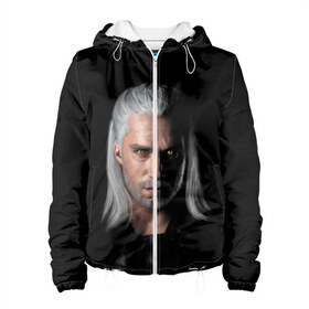 Женская куртка 3D с принтом Волк (Спина) в городе Новоалтайск, ткань верха — 100% полиэстер, подклад — флис | прямой крой, подол и капюшон оформлены резинкой с фиксаторами, два кармана без застежек по бокам, один большой потайной карман на груди. Карман на груди застегивается на липучку | ciri | geralt | henry cavill | wild hunt | witcher | ведьмак | генри кавилл | геральт | дикая охота | цири