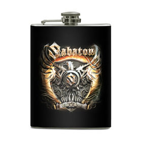 Фляга с принтом Sabaton в городе Новоалтайск, металлический корпус | емкость 0,22 л, размер 125 х 94 мм. Виниловая наклейка запечатывается полностью | Тематика изображения на принте: heavy metal | metal | sabaton | группы | метал | музыка | пауэр метал | рок | сабатон | хэви метал