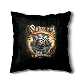 Подушка 3D с принтом Sabaton в городе Новоалтайск, наволочка – 100% полиэстер, наполнитель – холлофайбер (легкий наполнитель, не вызывает аллергию). | состоит из подушки и наволочки. Наволочка на молнии, легко снимается для стирки | heavy metal | metal | sabaton | группы | метал | музыка | пауэр метал | рок | сабатон | хэви метал