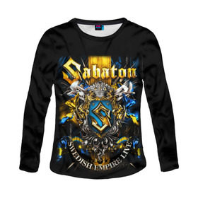Женский лонгслив 3D с принтом Sabaton в городе Новоалтайск, 100% полиэстер | длинные рукава, круглый вырез горловины, полуприлегающий силуэт | heavy metal | metal | sabaton | группы | метал | музыка | пауэр метал | рок | сабатон | хэви метал