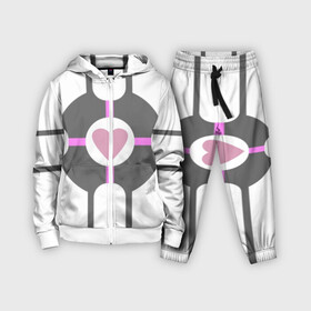 Детский костюм 3D с принтом Куб Компаньон в городе Новоалтайск,  |  | companion | companion cube | cube | portal | portal 2 | source | steam | valve | белый | куб | полосы | портал | портал 2 | розовый | серый