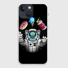 Чехол для iPhone 13 mini с принтом Гомер в космосе в городе Новоалтайск,  |  | Тематика изображения на принте: bart | homer | lisa | simpsons | space | барт | гомер | космос | пончик | симпсоны