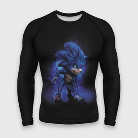 Мужской рашгард 3D с принтом Соник в городе Новоалтайск,  |  | blue | hedgehog | movie | sonic | ёжик | синий | соник | фильм