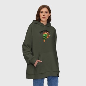 Худи SuperOversize хлопок с принтом Punks not dead в городе Новоалтайск, 70% хлопок, 30% полиэстер, мягкий начес внутри | карман-кенгуру, эластичная резинка на манжетах и по нижней кромке, двухслойный капюшон
 | beard | cool | creative | death | design | eyes | fire | flame | green | hype | music | punk | skull | vanguard | авангард | борода | глаза | дизайн | зеленый | креатив | круто | музыка | огонь | панк | пламя | хайп | череп
