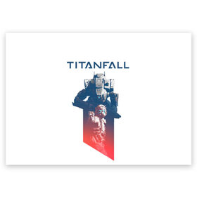 Поздравительная открытка с принтом Titanfall в городе Новоалтайск, 100% бумага | плотность бумаги 280 г/м2, матовая, на обратной стороне линовка и место для марки
 | titanfall | titanfall 2 | игры | компьютерные игры | пилот | титан | титанфол | титаны