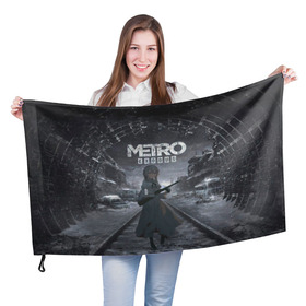 Флаг 3D с принтом Metro Exodus Аниме в городе Новоалтайск, 100% полиэстер | плотность ткани — 95 г/м2, размер — 67 х 109 см. Принт наносится с одной стороны | 2034 | metro | metro 2033 | аниме | аниме девушка | аниме сталкер | девушка | девушка сталкер | игра | игры | метро | метро 2033 | метро 2034 | метро аниме | метро эксодус | москва | сталкер