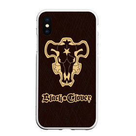 Чехол для iPhone XS Max матовый с принтом Черный Клевер (Черный Бык) 1 в городе Новоалтайск, Силикон | Область печати: задняя сторона чехла, без боковых панелей | anime | black | black bull | black clover | bull | clover | аниме | аста | астер | бык | клевер | черный | чёрный бык | черный клевер