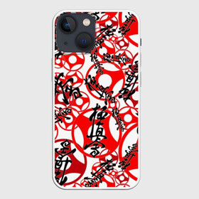 Чехол для iPhone 13 mini с принтом Каратэ киокушинкай в городе Новоалтайск,  |  | arts | black | fashion | hapkido | judo | karate | style | sym | taekwondo | white | белый | боевые | графика | дзюдо | дизайн | иероглифы | иллюстрация | искусства | картинка | киокушинкай | красный | мода | надпись | орнамент | рисунок