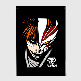 Постер с принтом Блич в городе Новоалтайск, 100% бумага
 | бумага, плотность 150 мг. Матовая, но за счет высокого коэффициента гладкости имеет небольшой блеск и дает на свету блики, но в отличии от глянцевой бумаги не покрыта лаком | anime | bleach | аниме | блич | ичиго | манга | маска | пустые | синигами | фэнтези