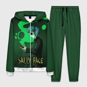 Мужской костюм 3D с принтом Sally Face в городе Новоалтайск, 100% полиэстер | Манжеты и пояс оформлены тканевой резинкой, двухслойный капюшон со шнурком для регулировки, карманы спереди | sally face | игра | компьютерная игра | лицо | маска | протез | салли фейс | школа | шрамы
