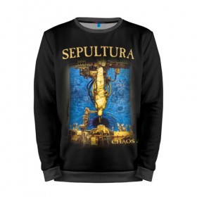 Мужской свитшот 3D с принтом Sepultura в городе Новоалтайск, 100% полиэстер с мягким внутренним слоем | круглый вырез горловины, мягкая резинка на манжетах и поясе, свободная посадка по фигуре | sepultura | грув метал | группы | дэт метал | метал | музыка | рок | трэш метал
