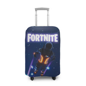 Чехол для чемодана 3D с принтом Dark Voyager Fortnite в городе Новоалтайск, 86% полиэфир, 14% спандекс | двустороннее нанесение принта, прорези для ручек и колес | 1 | 2019 | 2020 | battle | cs go | fortnite | game | gamer | howl | llama | new | space | битва | воин | вой | война | дракон | игра | королевская | космос | лама | лого | надпись | новинка | оружие | предводитель | роял | симулят