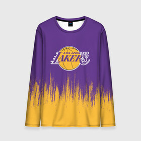Мужской лонгслив 3D с принтом LA LAKERS в городе Новоалтайск, 100% полиэстер | длинные рукава, круглый вырез горловины, полуприлегающий силуэт | los angeles lakers | nba | nba lakers | nba los angeles lakers | леброн джеймс. | лейкерс | лейкерс 2019 | лос анджелес лейкерс | хьюстон лейкерс
