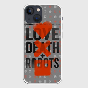 Чехол для iPhone 13 mini с принтом LOVE DEATH + ROBOTS в городе Новоалтайск,  |  | death | love death + robots | netflix | robots | любовь | нетфликс | роботы | сериал