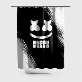 Штора 3D для ванной с принтом Marshmello 4 в городе Новоалтайск, 100% полиэстер | плотность материала — 100 г/м2. Стандартный размер — 146 см х 180 см. По верхнему краю — пластиковые люверсы для креплений. В комплекте 10 пластиковых колец | dj | fortnite | marshmello | music | дж | зефир | маршмелоу | музыка | форнайт | фортнайт