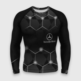 Мужской рашгард 3D с принтом Mercedes в городе Новоалтайск,  |  | amg | mercedes | авто | автомобиль | иномарка | логотип | машина | мерседес | текстура