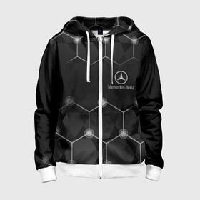 Детская толстовка 3D на молнии с принтом Mercedes в городе Новоалтайск, 100% полиэстер |  манжеты и пояс оформлены широкой мягкой резинкой, двухслойный капюшон со шнурком для регулировки, спереди карманы и застежка-молния
 | amg | mercedes | авто | автомобиль | иномарка | логотип | машина | мерседес | текстура