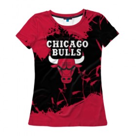 Женская футболка 3D с принтом CHICAGO BULLS в городе Новоалтайск, 100% полиэфир ( синтетическое хлопкоподобное полотно) | прямой крой, круглый вырез горловины, длина до линии бедер | chicago bulls | chicago bulls jordan | nba chicago bulls | nike chicago bulls | баскетбол нба | лейкерс чикаг | нба | чикаго атланта | чикаго буллз | чикаго буллз 2019 | чикаго буллз атланта