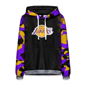 Мужская толстовка 3D с принтом LA LAKERS в городе Новоалтайск, 100% полиэстер | двухслойный капюшон со шнурком для регулировки, мягкие манжеты на рукавах и по низу толстовки, спереди карман-кенгуру с мягким внутренним слоем. | Тематика изображения на принте: los angeles lakers | nba | nba lakers | nba los angeles lakers | леброн джеймс. | лейкерс | лейкерс 2019 | лос анджелес лейкерс | хьюстон лейкерс