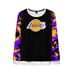 Мужской свитшот 3D с принтом LA LAKERS в городе Новоалтайск, 100% полиэстер с мягким внутренним слоем | круглый вырез горловины, мягкая резинка на манжетах и поясе, свободная посадка по фигуре | Тематика изображения на принте: los angeles lakers | nba | nba lakers | nba los angeles lakers | леброн джеймс. | лейкерс | лейкерс 2019 | лос анджелес лейкерс | хьюстон лейкерс