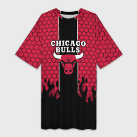 Платье-футболка 3D с принтом CHICAGO BULLS в городе Новоалтайск,  |  | chicago bulls | chicago bulls jordan | nba chicago bulls | nike chicago bulls | баскетбол нба | лейкерс чикаг | нба | чикаго атланта | чикаго буллз | чикаго буллз 2019 | чикаго буллз атланта