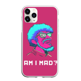 Чехол для iPhone 11 Pro Max матовый с принтом Am I MAD? в городе Новоалтайск, Силикон |  | Тематика изображения на принте: game | games | hotline miami | mad | neon | rerto | retrowave | vhs | америка | безумие | игра | игры | неон | ретро | ретровейв | старое | хотлайн майами