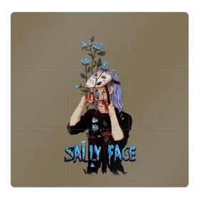 Магнитный плакат 3Х3 с принтом Sally Face в городе Новоалтайск, Полимерный материал с магнитным слоем | 9 деталей размером 9*9 см | sally face | игра | компьютерная игра | лицо | маска | протез | салли фейс | школа | шрамы
