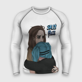 Мужской рашгард 3D с принтом Sally Face в городе Новоалтайск,  |  | sally face | игра | компьютерная игра | лицо | маска | протез | салли фейс | школа | шрамы