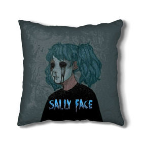 Подушка 3D с принтом Sally Face в городе Новоалтайск, наволочка – 100% полиэстер, наполнитель – холлофайбер (легкий наполнитель, не вызывает аллергию). | состоит из подушки и наволочки. Наволочка на молнии, легко снимается для стирки | sally face | игра | компьютерная игра | лицо | маска | протез | салли фейс | школа | шрамы