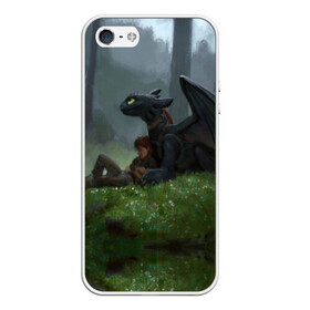 Чехол для iPhone 5/5S матовый с принтом Верные друзья в городе Новоалтайск, Силикон | Область печати: задняя сторона чехла, без боковых панелей | dragon | how | to train | your | астрид | беззубик | викинги | всадник | дракон | как | ночная | олух | приручить | фурия | фэнтези