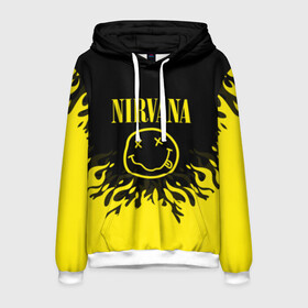 Мужская толстовка 3D с принтом NIRVANA в городе Новоалтайск, 100% полиэстер | двухслойный капюшон со шнурком для регулировки, мягкие манжеты на рукавах и по низу толстовки, спереди карман-кенгуру с мягким внутренним слоем. | like nirvana | nirvana | nirvana smells | nirvana spirit | nirvana teen | teen spirit | курт кобейн | нирвана | нирвана like. | нирвана smells
