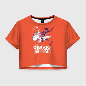 Женская футболка 3D укороченная с принтом Django on a pony в городе Новоалтайск, 100% полиэстер | круглая горловина, длина футболки до линии талии, рукава с отворотами | dicaprio | django | film | movie | pony | tarantino | джанго | джанго освобожденный | ди каприо | дикаприо | квентин | кино | тарантино | фильмы