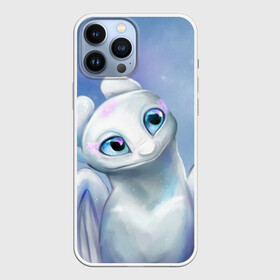 Чехол для iPhone 13 Pro Max с принтом дневная фурия в городе Новоалтайск,  |  | Тематика изображения на принте: how to train your dragon | light fury | беззубик | дракон | как приручить дракона | ночная фурия