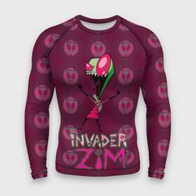 Мужской рашгард 3D с принтом Захватчик Зим (1) в городе Новоалтайск,  |  | invader | invader zim | zim | захват | захватчик зим | зим | мультфильм | нло | пришелец