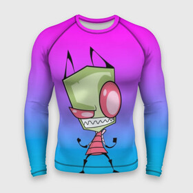 Мужской рашгард 3D с принтом Захватчик Зим (2) в городе Новоалтайск,  |  | invader | invader zim | zim | захват | захватчик зим | зим | мультфильм | нло | пришелец