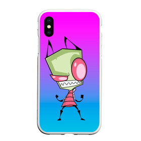 Чехол для iPhone XS Max матовый с принтом Захватчик Зим (2) в городе Новоалтайск, Силикон | Область печати: задняя сторона чехла, без боковых панелей | invader | invader zim | zim | захват | захватчик зим | зим | мультфильм | нло | пришелец