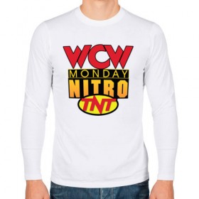 Мужской лонгслив хлопок с принтом WCW Monday Night Nitro в городе Новоалтайск, 100% хлопок |  | nitro | wcw | wrestling | рестлинг