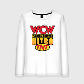 Женский лонгслив хлопок с принтом WCW Monday Night Nitro в городе Новоалтайск, 100% хлопок |  | nitro | wcw | wrestling | рестлинг