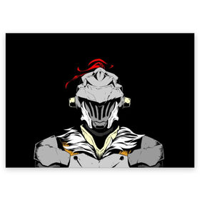 Поздравительная открытка с принтом Goblin Slayer 3 в городе Новоалтайск, 100% бумага | плотность бумаги 280 г/м2, матовая, на обратной стороне линовка и место для марки
 | Тематика изображения на принте: anime | goblin | goblin slayer | manga | slayer | аниме | гоблин | манга | рыцарь