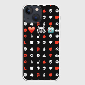 Чехол для iPhone 13 mini с принтом Love, Death + Robots в городе Новоалтайск,  |  | dead | deads | death | netflix | pattern | robot | robots | и роботы | любовь | мультик | нетфликс | паттерн | роботы | сериал | смайлики | смайлы