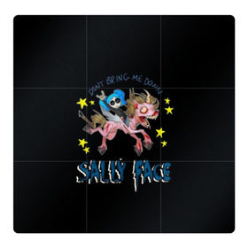 Магнитный плакат 3Х3 с принтом Sally Face в городе Новоалтайск, Полимерный материал с магнитным слоем | 9 деталей размером 9*9 см | sally face | игра | компьютерная игра | лицо | маска | протез | салли фейс | школа | шрамы
