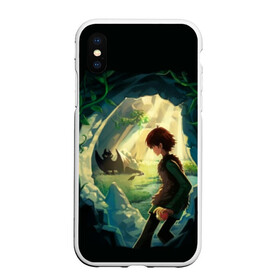 Чехол для iPhone XS Max матовый с принтом ночная фурия в городе Новоалтайск, Силикон | Область печати: задняя сторона чехла, без боковых панелей | how to train your dragon | night fury | беззубик | дракон | как приручить дракона | ночная фурия
