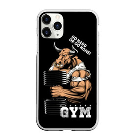 Чехол для iPhone 11 Pro матовый с принтом Go heavy or go home в городе Новоалтайск, Силикон |  | angry | animal | bull | cool | fitness | heavy | home | logo | sport | team | wild | атлет | большая | бык | вес | гимнастика | девиз | дикий | домой | животное | знак | зубы | иди | кольцо | крутой | культурист | лозунг | надпись