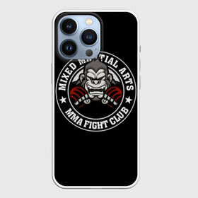 Чехол для iPhone 13 Pro с принтом MMA в городе Новоалтайск,  |  | animal | athlet | club | cool | emblem | extreme | fighter | fighting | gorilla | logo | mma | sign | sport | stars | text | атлет | боец | бойцовский | горилла | единоборства | животное | звезды | знак | клуб | крутой | логотип | надпись | перчатки | при