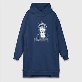 Платье-худи хлопок с принтом Храбрый Аста в городе Новоалтайск,  |  | asta | black clover | dream knights | noel | quartet knights | yami | аниме | анимэ | аста | буракку куро:ба | демон | король магов | манга | черный бык | чёрный клевер | юно