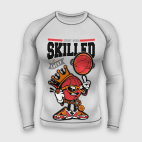 Мужской рашгард 3D с принтом Skilled and lucky в городе Новоалтайск,  |  | ball | basketball | black | clo | cool | crown | finger | gold | lucky | ring | sneakers | street | teenager | text | white | баскетбол | баскетболист | большая | кольцо | корона | кроссовки | крутой | мяч | надпись | опытный | очки | перчатки |