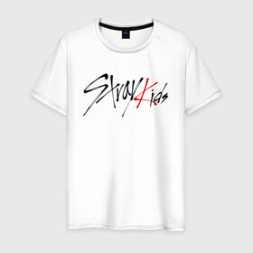 Мужская футболка хлопок с принтом Stray Kids в городе Новоалтайск, 100% хлопок | прямой крой, круглый вырез горловины, длина до линии бедер, слегка спущенное плечо. | k pop | stray kids | stray kids группа | stray kids участники | stray kids фото