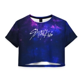 Женская футболка 3D укороченная с принтом Stray Kids в городе Новоалтайск, 100% полиэстер | круглая горловина, длина футболки до линии талии, рукава с отворотами | k pop | stray kids | stray kids группа | stray kids участники | stray kids фото